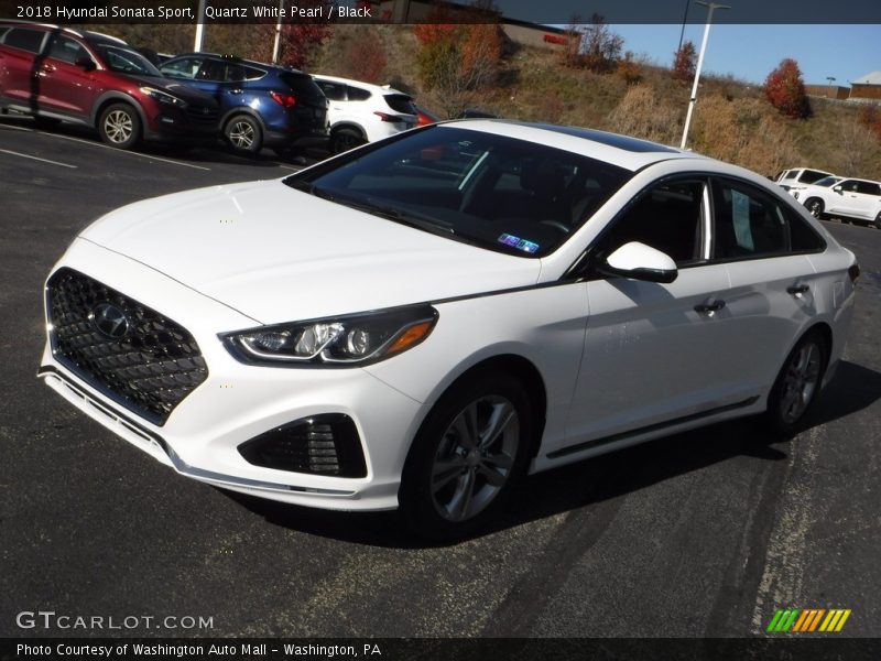 Quartz White Pearl / Black 2018 Hyundai Sonata Sport