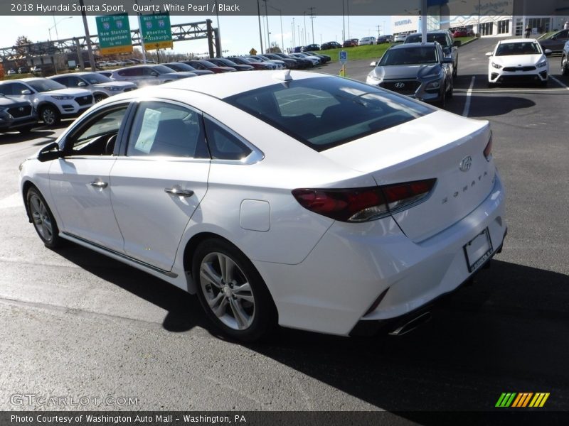 Quartz White Pearl / Black 2018 Hyundai Sonata Sport