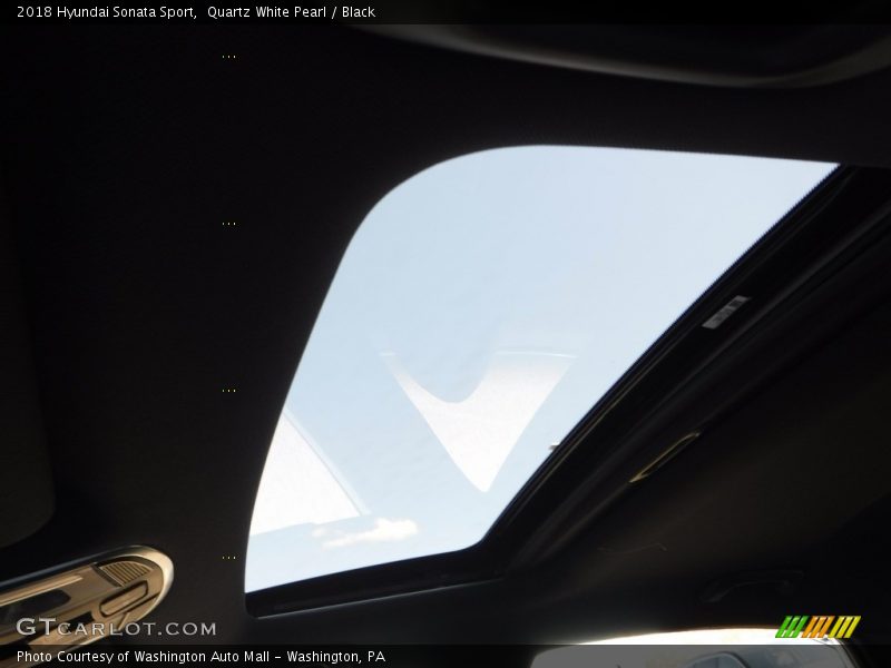 Quartz White Pearl / Black 2018 Hyundai Sonata Sport