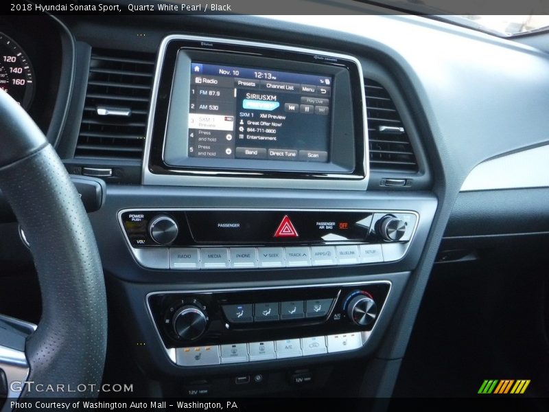 Quartz White Pearl / Black 2018 Hyundai Sonata Sport