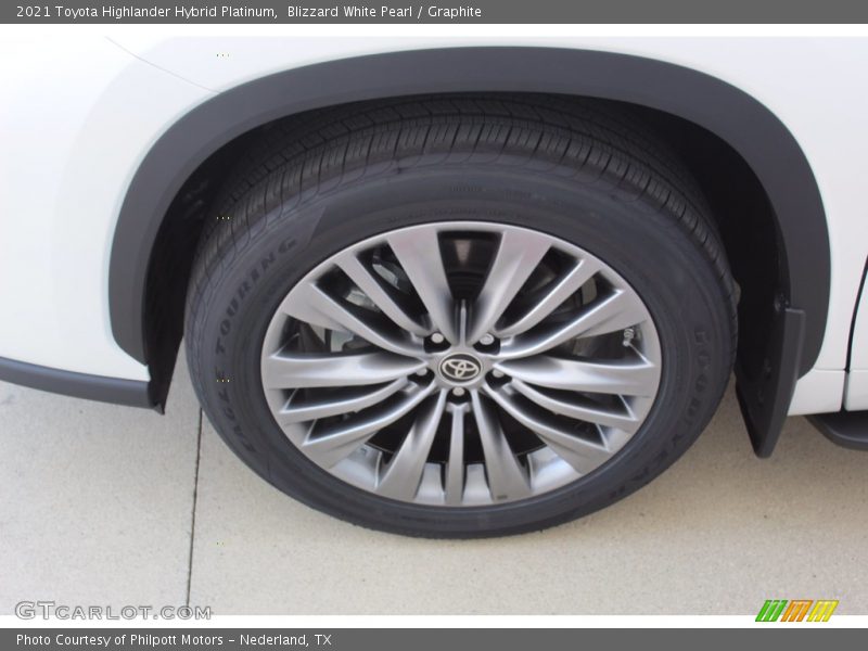 Blizzard White Pearl / Graphite 2021 Toyota Highlander Hybrid Platinum