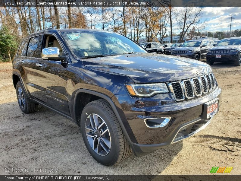 Sangria Metallic / Light Frost Beige/Black 2021 Jeep Grand Cherokee Limited 4x4