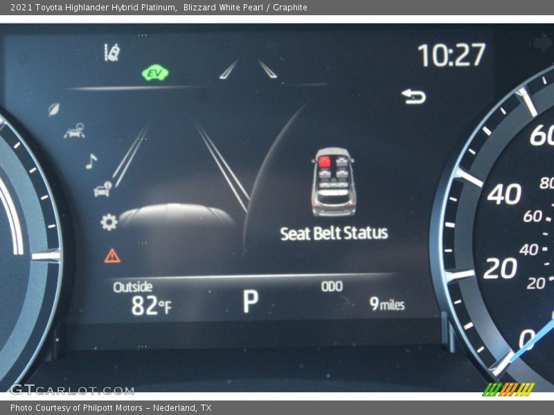 Blizzard White Pearl / Graphite 2021 Toyota Highlander Hybrid Platinum