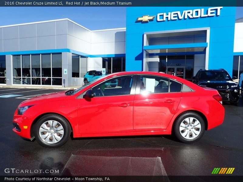 Red Hot / Jet Black/Medium Titanium 2016 Chevrolet Cruze Limited LS