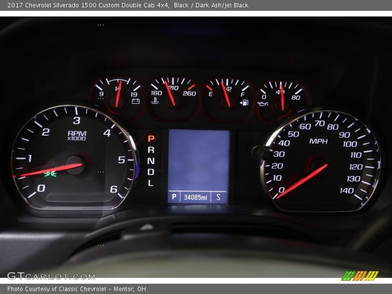 Black / Dark Ash/Jet Black 2017 Chevrolet Silverado 1500 Custom Double Cab 4x4