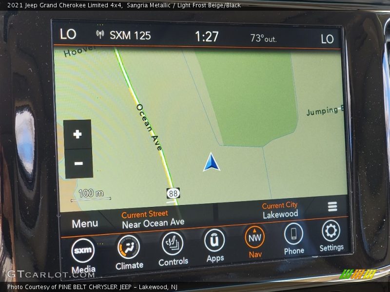 Navigation of 2021 Grand Cherokee Limited 4x4