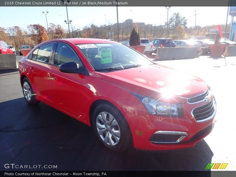 Red Hot / Jet Black/Medium Titanium 2016 Chevrolet Cruze Limited LS