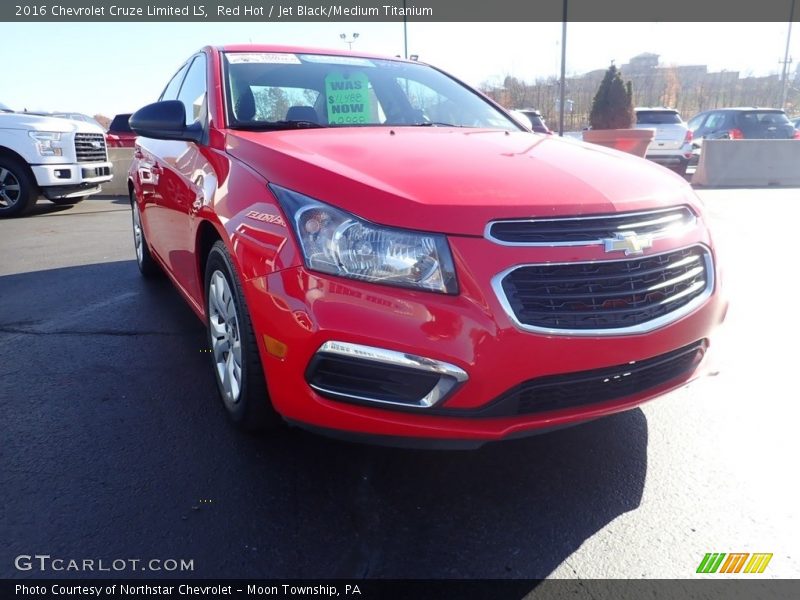 Red Hot / Jet Black/Medium Titanium 2016 Chevrolet Cruze Limited LS