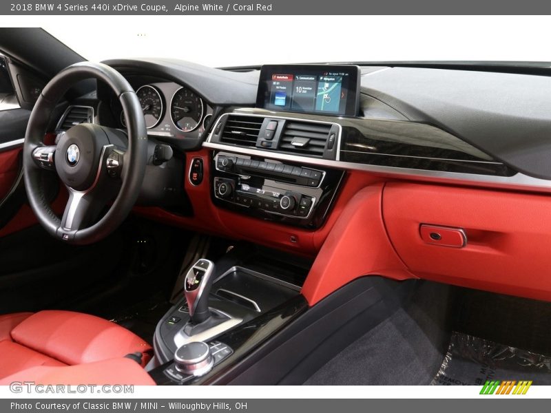 Alpine White / Coral Red 2018 BMW 4 Series 440i xDrive Coupe
