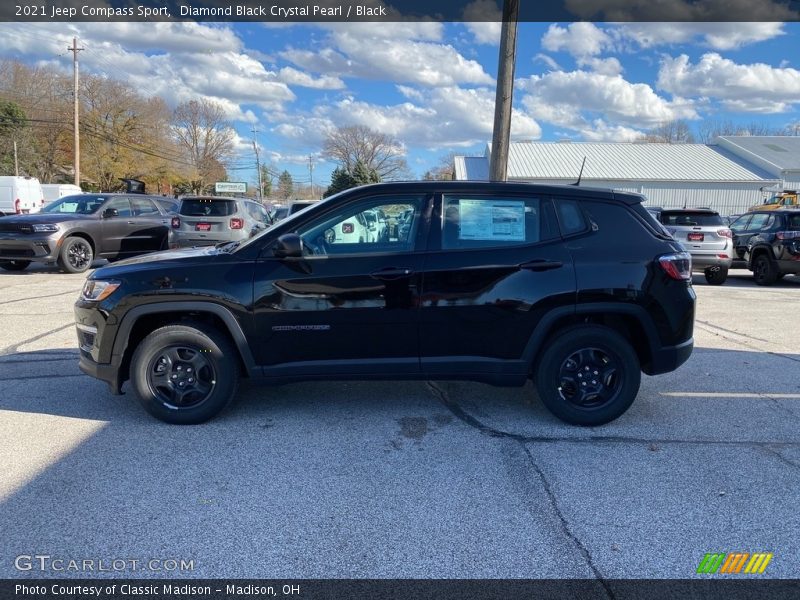 Diamond Black Crystal Pearl / Black 2021 Jeep Compass Sport