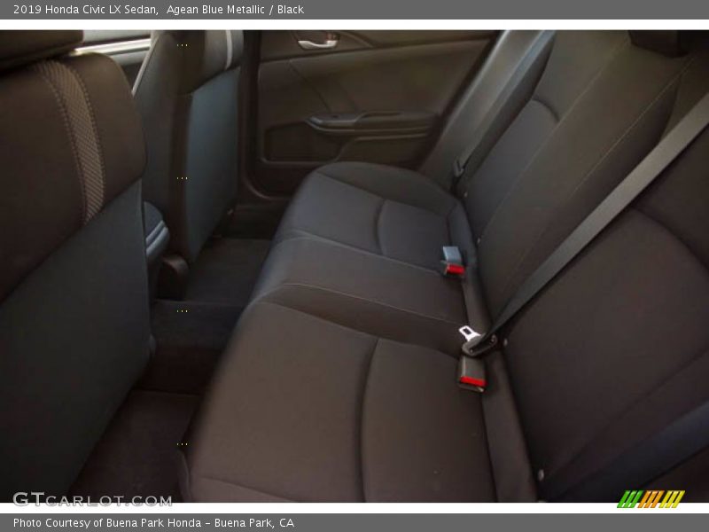 Agean Blue Metallic / Black 2019 Honda Civic LX Sedan