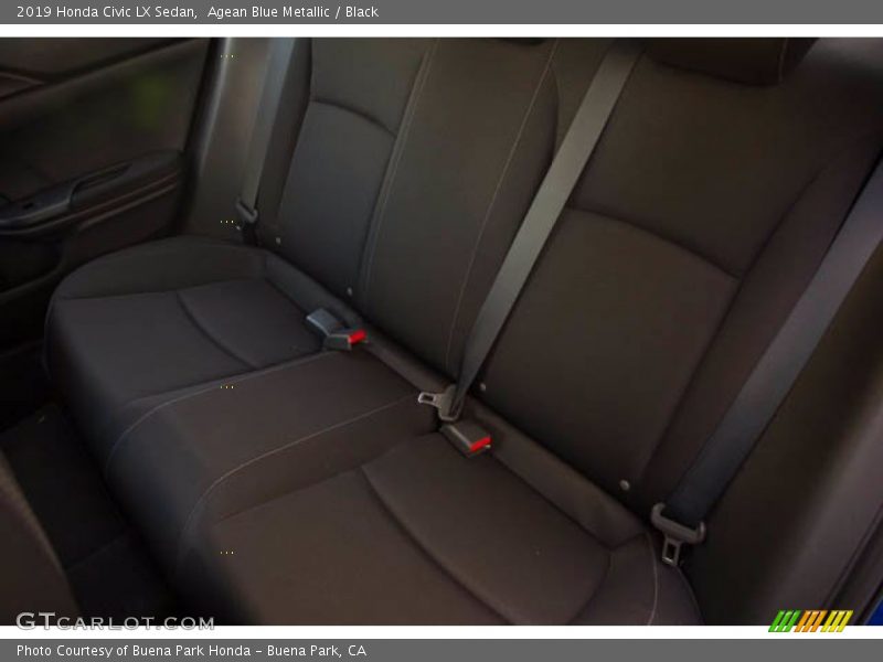 Agean Blue Metallic / Black 2019 Honda Civic LX Sedan