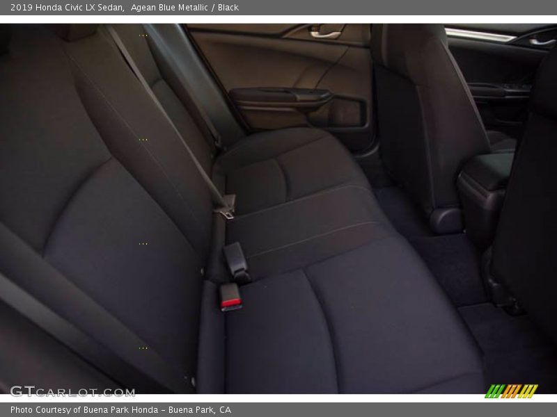 Agean Blue Metallic / Black 2019 Honda Civic LX Sedan