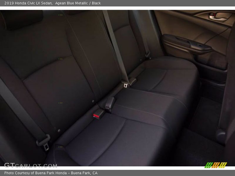 Agean Blue Metallic / Black 2019 Honda Civic LX Sedan