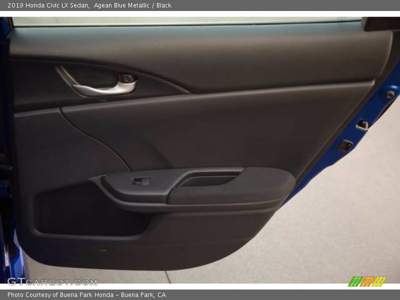 Agean Blue Metallic / Black 2019 Honda Civic LX Sedan
