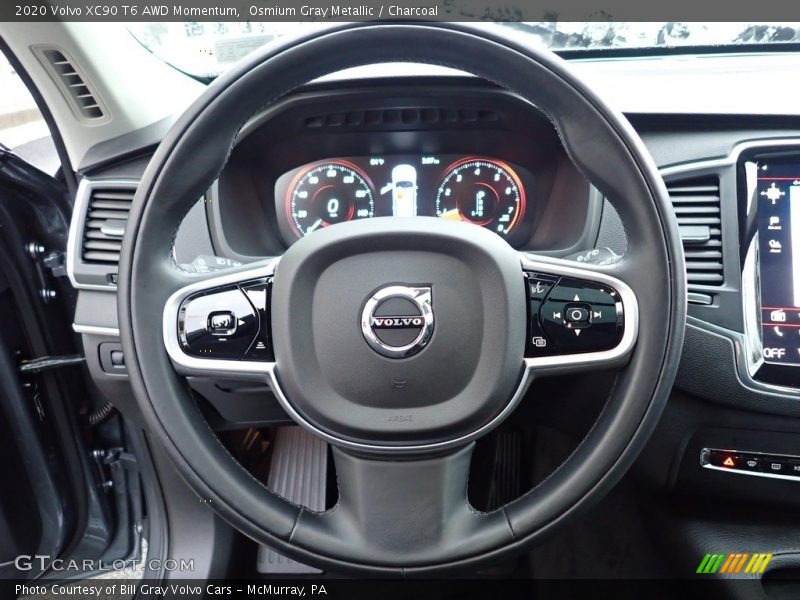 Osmium Gray Metallic / Charcoal 2020 Volvo XC90 T6 AWD Momentum