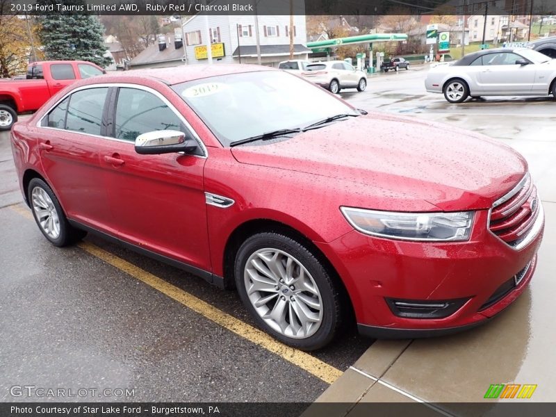 Ruby Red / Charcoal Black 2019 Ford Taurus Limited AWD