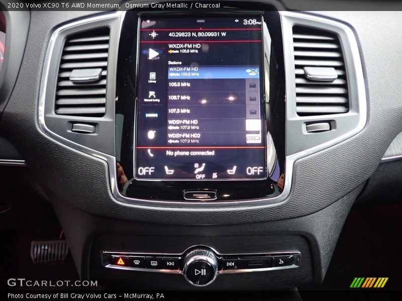 Osmium Gray Metallic / Charcoal 2020 Volvo XC90 T6 AWD Momentum