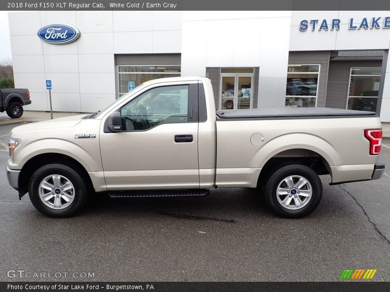 White Gold / Earth Gray 2018 Ford F150 XLT Regular Cab