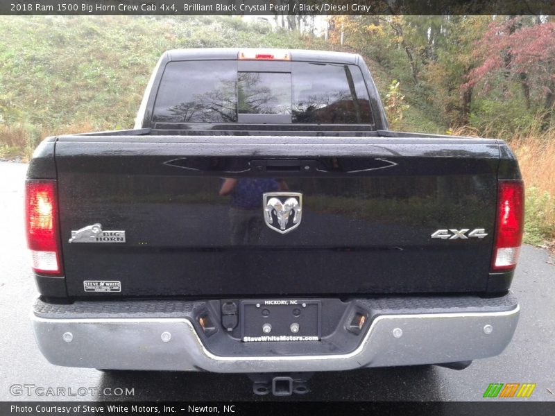 Brilliant Black Crystal Pearl / Black/Diesel Gray 2018 Ram 1500 Big Horn Crew Cab 4x4