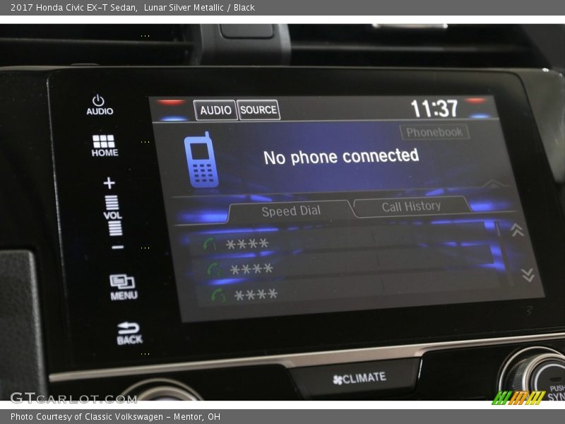 Lunar Silver Metallic / Black 2017 Honda Civic EX-T Sedan