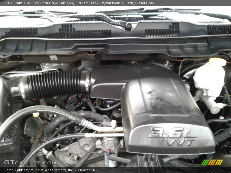 Brilliant Black Crystal Pearl / Black/Diesel Gray 2018 Ram 1500 Big Horn Crew Cab 4x4
