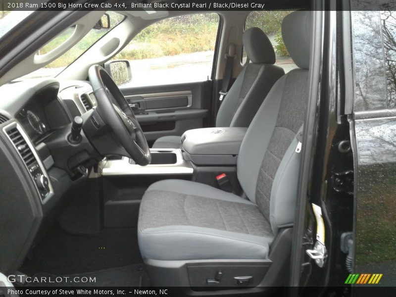 Brilliant Black Crystal Pearl / Black/Diesel Gray 2018 Ram 1500 Big Horn Crew Cab 4x4