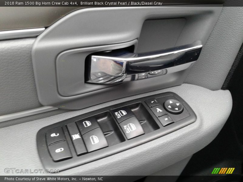 Brilliant Black Crystal Pearl / Black/Diesel Gray 2018 Ram 1500 Big Horn Crew Cab 4x4