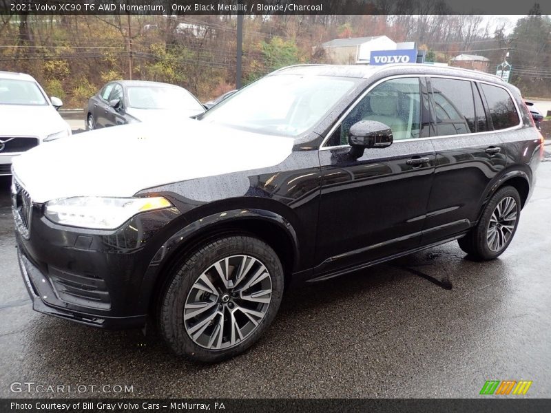Onyx Black Metallic / Blonde/Charcoal 2021 Volvo XC90 T6 AWD Momentum