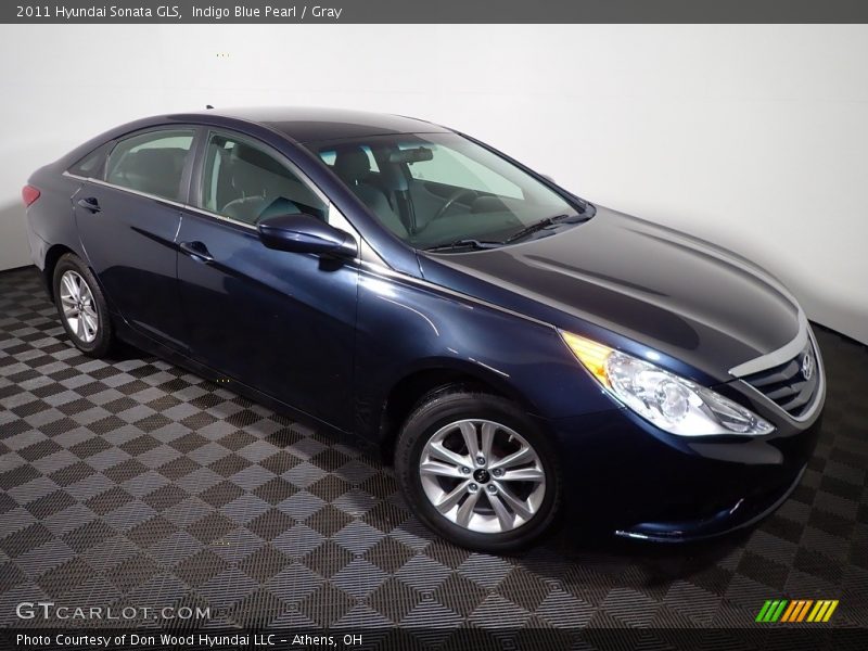 Indigo Blue Pearl / Gray 2011 Hyundai Sonata GLS
