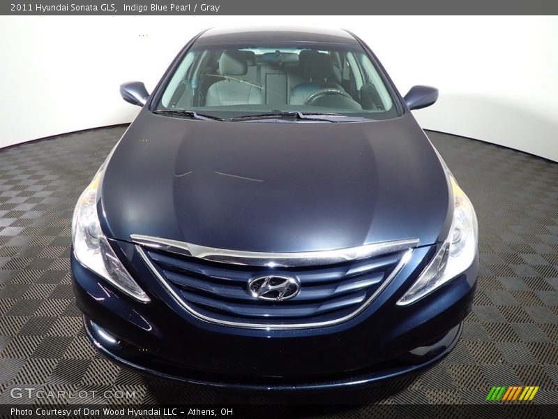 Indigo Blue Pearl / Gray 2011 Hyundai Sonata GLS