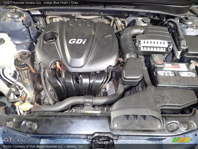 Indigo Blue Pearl / Gray 2011 Hyundai Sonata GLS
