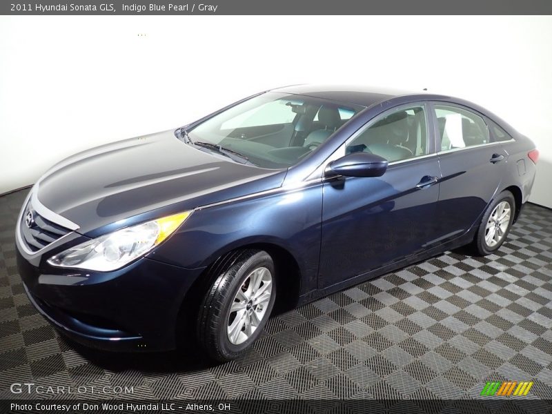 Indigo Blue Pearl / Gray 2011 Hyundai Sonata GLS