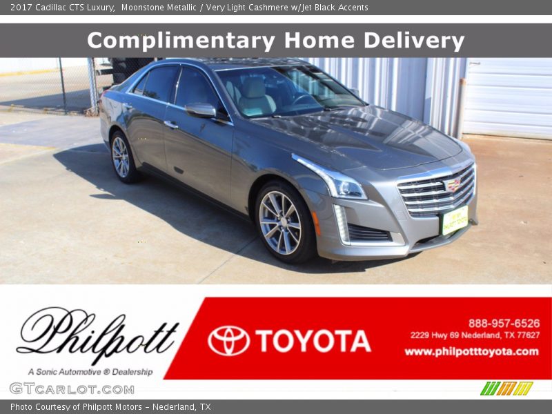 Moonstone Metallic / Very Light Cashmere w/Jet Black Accents 2017 Cadillac CTS Luxury