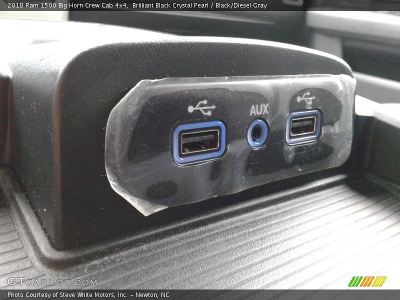 Brilliant Black Crystal Pearl / Black/Diesel Gray 2018 Ram 1500 Big Horn Crew Cab 4x4