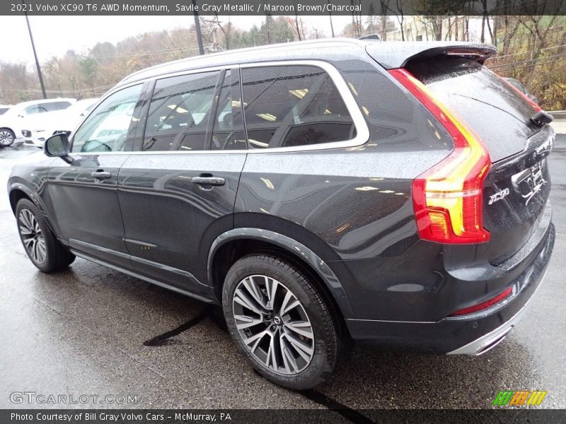 Savile Gray Metallic / Maroon Brown/Charcoal 2021 Volvo XC90 T6 AWD Momentum