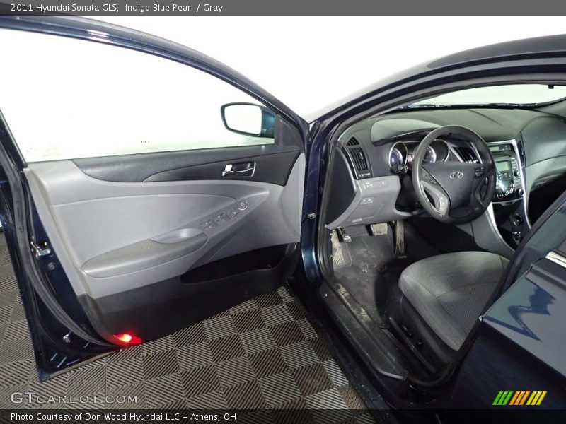 Indigo Blue Pearl / Gray 2011 Hyundai Sonata GLS