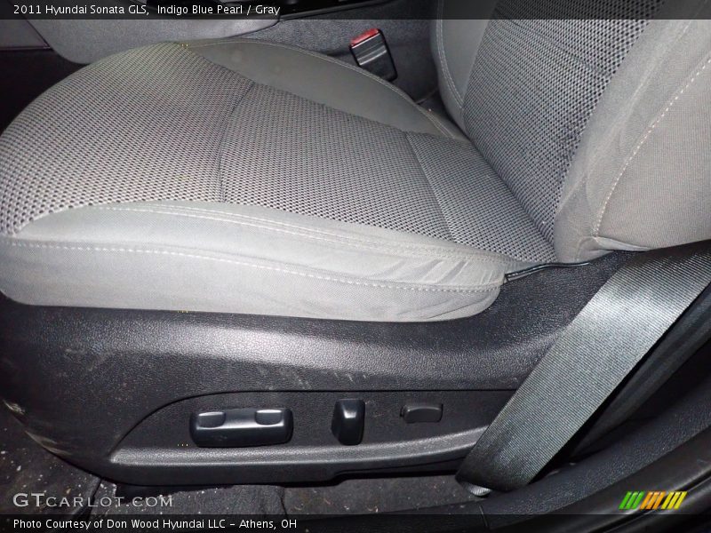 Indigo Blue Pearl / Gray 2011 Hyundai Sonata GLS