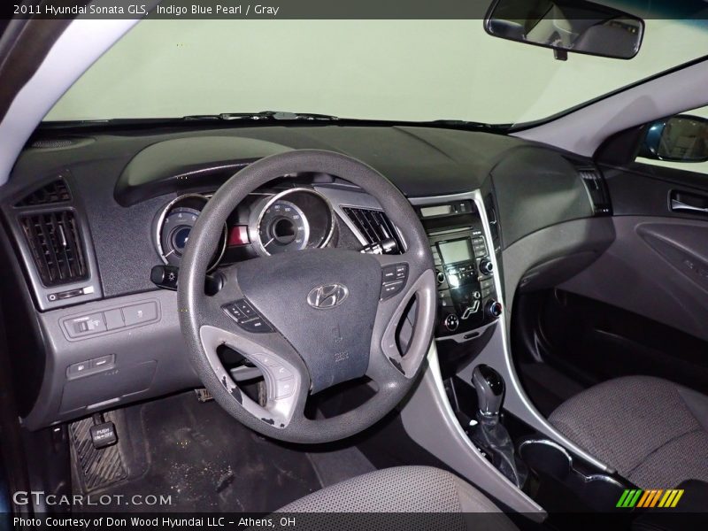 Indigo Blue Pearl / Gray 2011 Hyundai Sonata GLS
