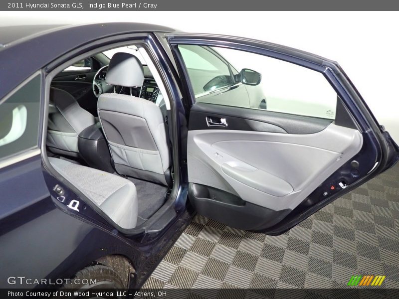 Indigo Blue Pearl / Gray 2011 Hyundai Sonata GLS