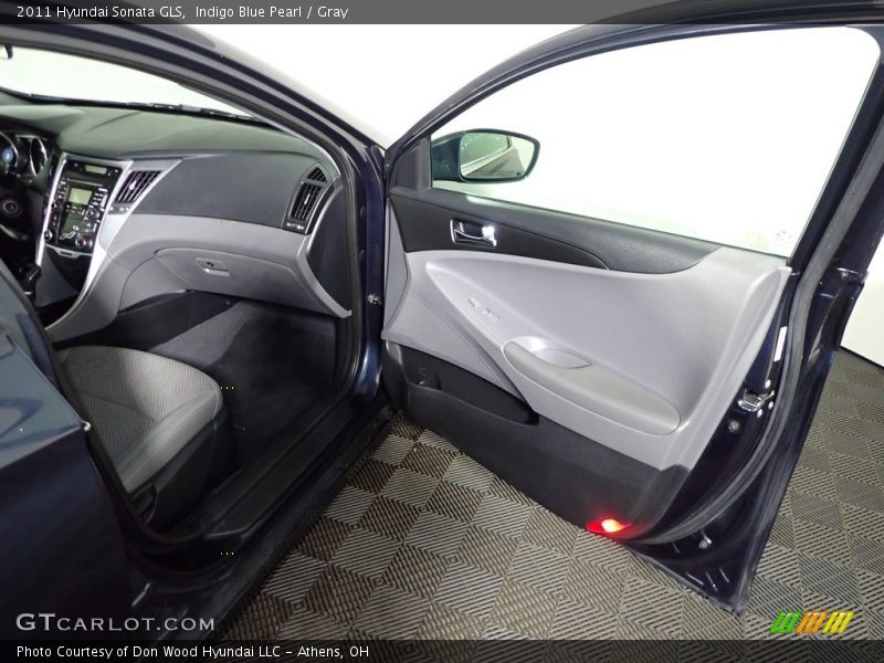 Indigo Blue Pearl / Gray 2011 Hyundai Sonata GLS