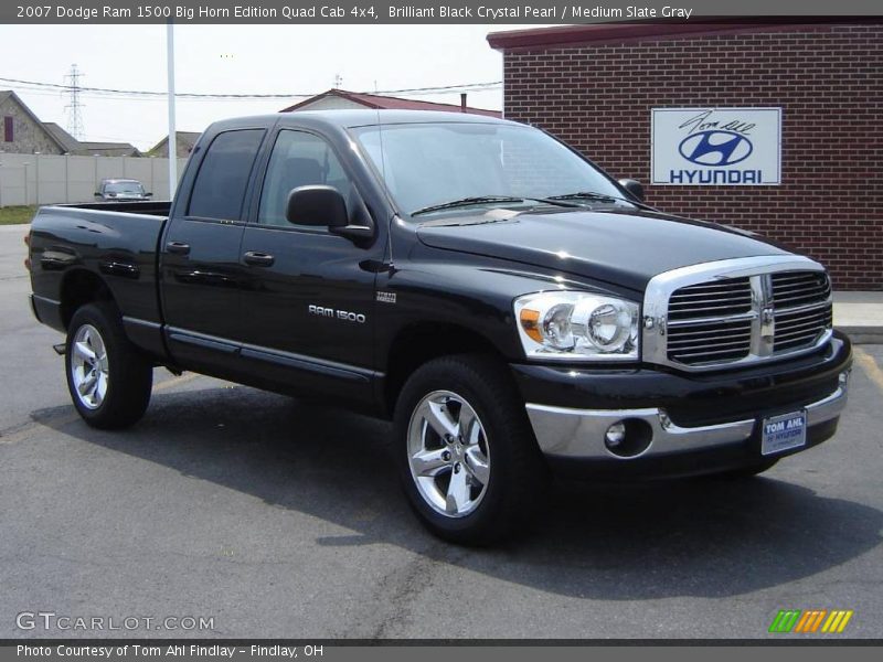 Brilliant Black Crystal Pearl / Medium Slate Gray 2007 Dodge Ram 1500 Big Horn Edition Quad Cab 4x4