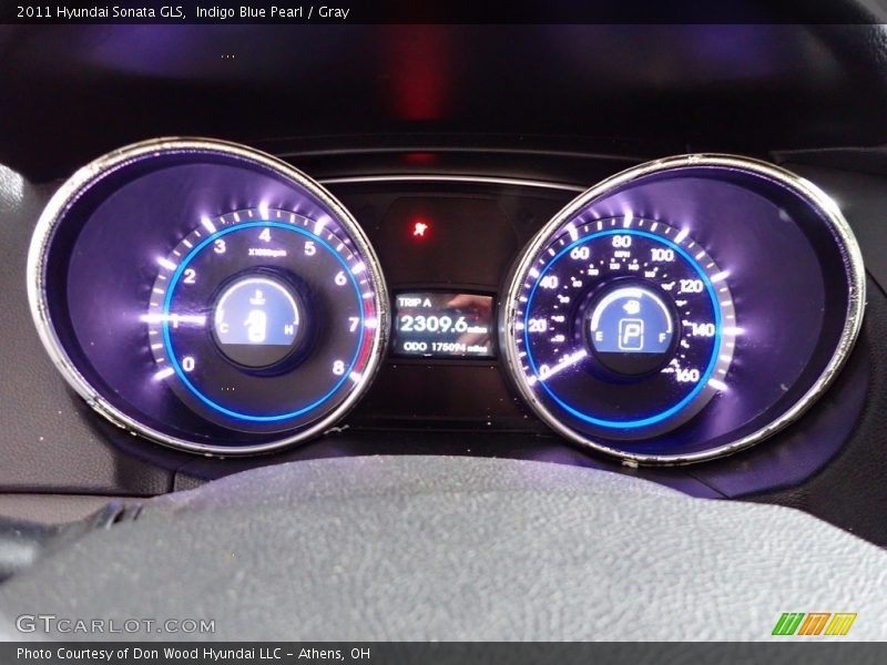 Indigo Blue Pearl / Gray 2011 Hyundai Sonata GLS