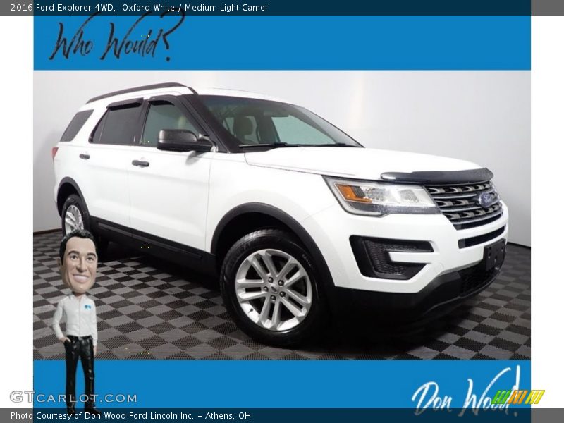 Oxford White / Medium Light Camel 2016 Ford Explorer 4WD