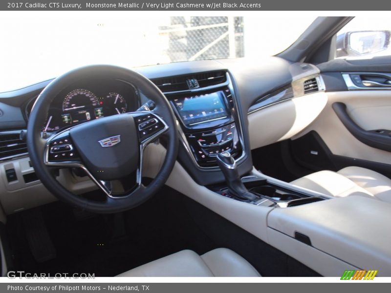 Moonstone Metallic / Very Light Cashmere w/Jet Black Accents 2017 Cadillac CTS Luxury