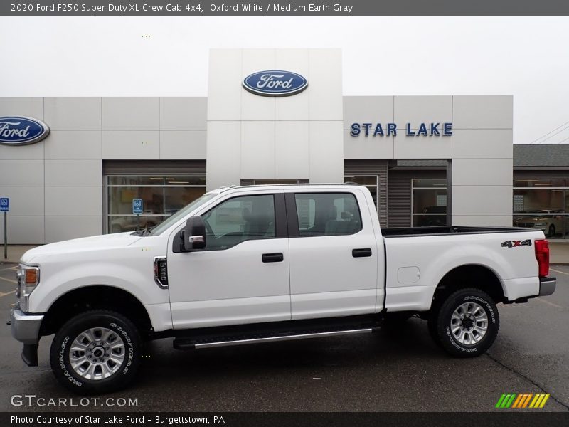 Oxford White / Medium Earth Gray 2020 Ford F250 Super Duty XL Crew Cab 4x4