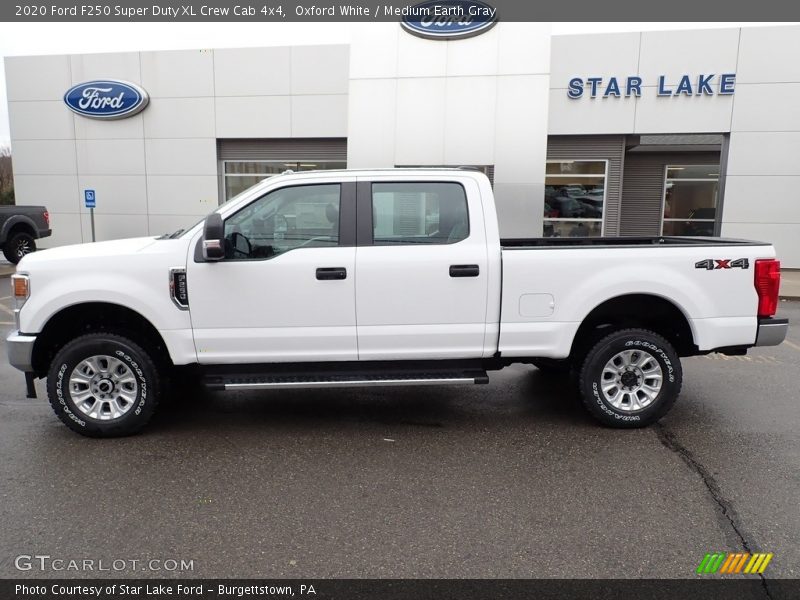 Oxford White / Medium Earth Gray 2020 Ford F250 Super Duty XL Crew Cab 4x4