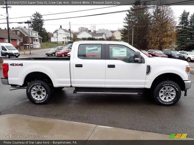 Oxford White / Medium Earth Gray 2020 Ford F250 Super Duty XL Crew Cab 4x4