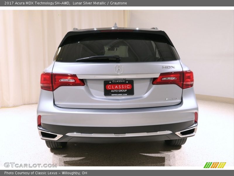 Lunar Silver Metallic / Graystone 2017 Acura MDX Technology SH-AWD