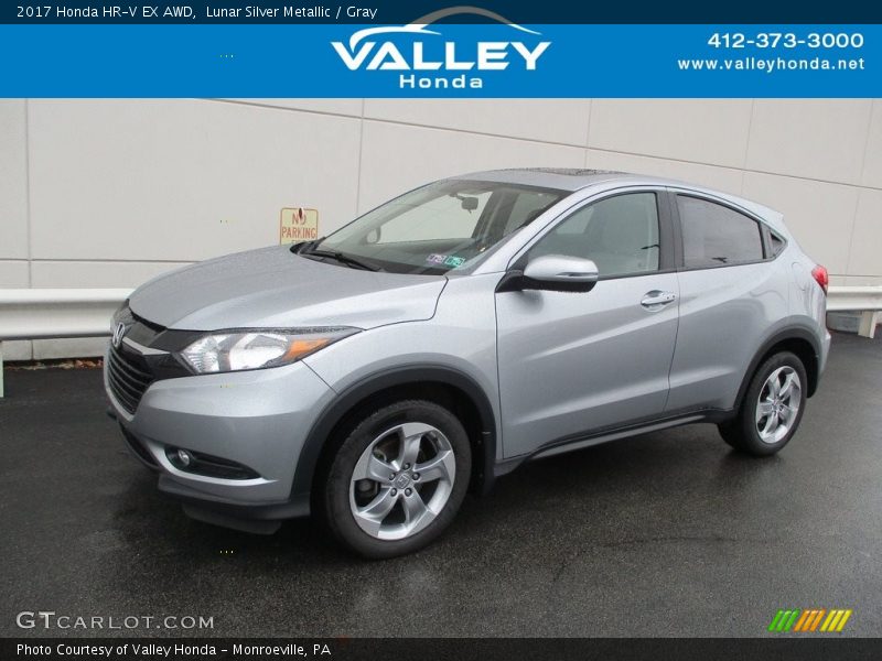 Lunar Silver Metallic / Gray 2017 Honda HR-V EX AWD